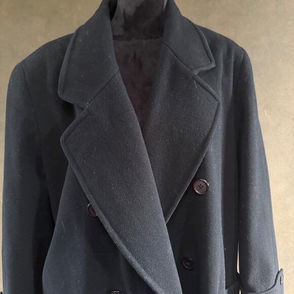 Vintage Anne Klein II 100% Wool Coat – Mid-Length, Red Lining, Size 2XL - Picture 1 of 11
